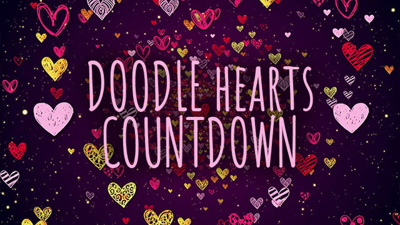 Doodle Hearts Countdown